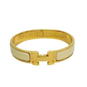 Hermes Bangle Click Gold Ivory Gold X Ivory